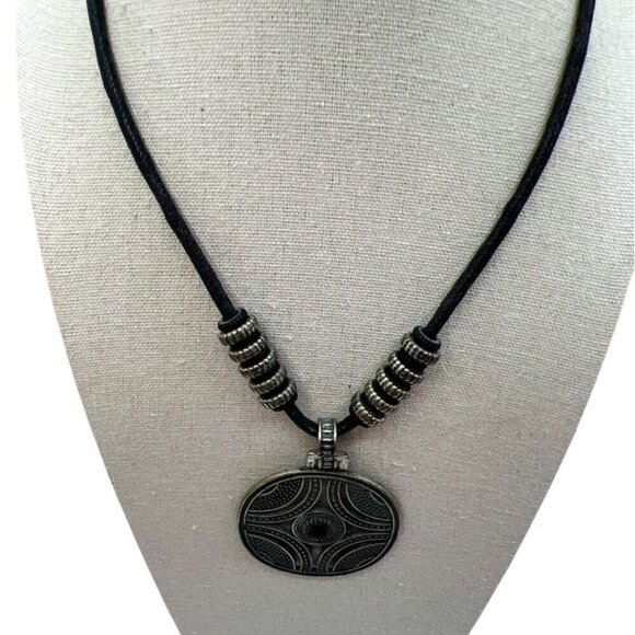 Bohemian Tribal Necklace & Bracelet Set With Black Beads.   B98 - Picture 5 of 12